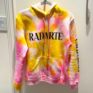 Radarte logo tie dye hoodie